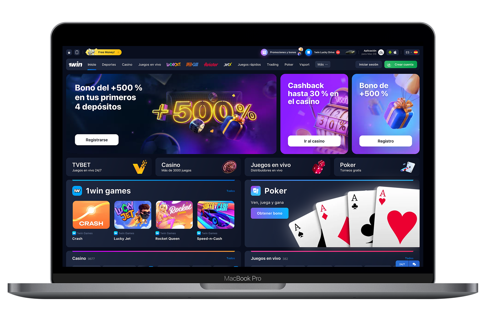 Apuestas, casino y deportes en 1Win